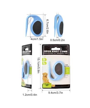 Shop Pet Knotting Comb | Best Grooming Tool for Cats & Dogs | De-Filter Knife & Massage Comb - Blue - Buy Online on GoSupps.com