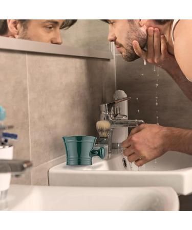 Linkidea Acrylic Shaving Mug with Knob Handle - Deep Size Wet Shaving Cup in Green - Buy Online on GoSupps.com