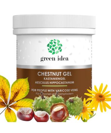 Green Idea - Rosskastanien ointment gel against varicose veins - leg cream with arnica and horse chestnut and rutin - with spider veins and H meroids - Venensalbe 250 ml 250 ml (1 Pack) - Buy Online on GoSupps.com
