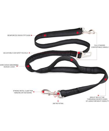 Shop TUDEC Dogs Jogging Line with Belly Belt | Reflective Free-Handed Leash for Large & Medium Dogs - Convenient Pocket & Cotal Bag Dispenser in Blue Gray - Buy Online on GoSupps.com