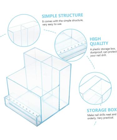 POPETPOP 3 Pcs Storage Rack Polisher Organizer Nail Drill Machine Nail Drill Organizer Grinding Head Storage Rack Nail Tech Desk Organiser Nail Stand Bracket Box Nail Polish Plastic 10.3x9.7cmx3pcs Bluex3pcs - Buy Online on GoSupps.com