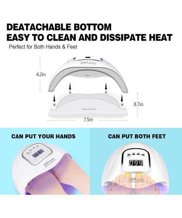 Buy LAVAED UV Nail Lamp - Professional Gel Nail Light with 4 Timer Settings & Auto Sensor - Fast Curing for Perfect Gel Nails | International Shipping - Buy Online on GoSupps.com
