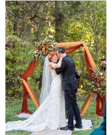 Terracotta Wedding Arch Draping Fabric Panels - 19ft x 28in - Bridal Party Decoration - Buy Online on GoSupps.com