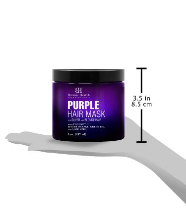 Botanic Hearth Purple Hair Mask for Blonde, Silver & Gray Hair - 8 fl oz - Sulfate & Paraben Free - Buy Online on GoSupps.com