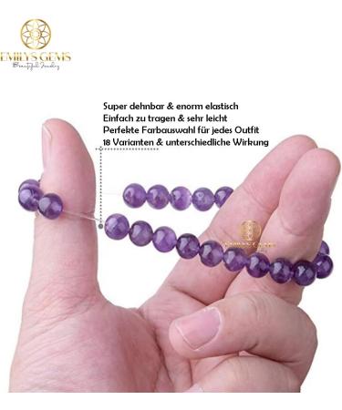 Emilys Gems Power - Stretchable Chakra Bracelets | 8mm Natural Rose Quartz | Boost Your Well-Being - Buy Online on GoSupps.com