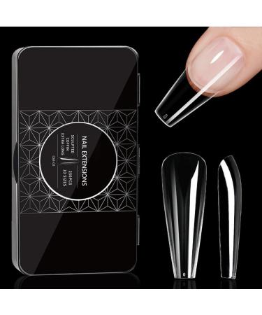 Durable Clear Gel Nail Tips False Nails Art Extensions Suitable for Nail Enthusiasts and DIY Lovers - Buy Online on GoSupps.com