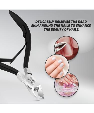 Professional Cuticle Cutter & Pusher Trimmer - Nail Care Tool for Manicure & Pedicure Beauty - Buy Online on GoSupps.com