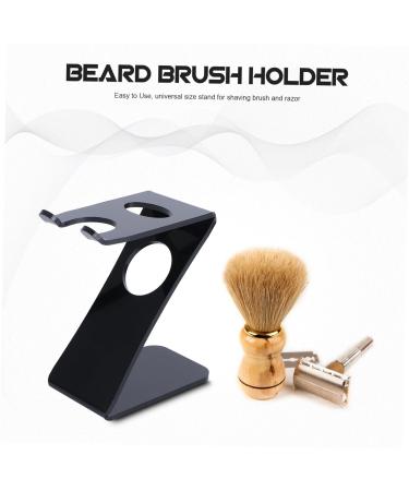 HAPINARY Acrylic Stand Brush Holder | Men's Beard Brush Stand & Razor Organizer | Ideal Gift for Grooming - Buy Online on GoSupps.com