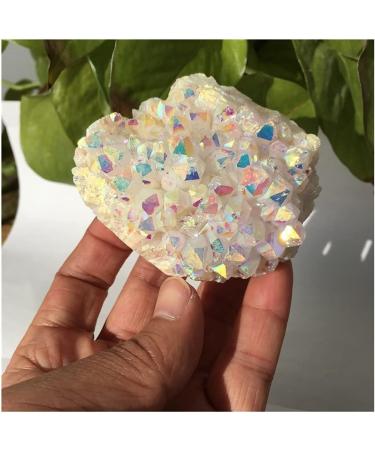 Natural Crystal Rough Home Decor White electroplated Quartz Crystal Cluster Specimen Stone Reiki Decoration Soothing Crystal Household (Size : 160-180g) - Buy Online on GoSupps.com