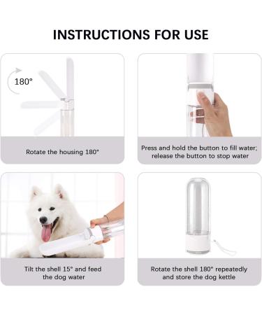 Buy KQPIINW Dogs Water Bottle - 420ml Portable Pet Drinking Bottle for Dogs & Cats | Ideal for Outdoor Activities - Buy Online on GoSupps.com