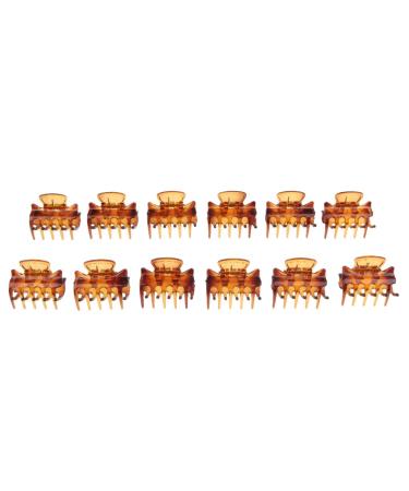 Fityle 12-Piece Resin Mini Hair Clip Set - Trendy Hair Grippers & Claws | Stylish Hair Accessories in Coffee Color for All Hair Types - Buy Online on GoSupps.com