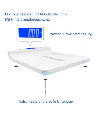 Digital Baby Scale Bluetooth - Multifunction Toddler & Pet Scale in Pounds & Ounces | Accurate Baby Weight Scales with Baby Fit App - Buy Online on GoSupps.com