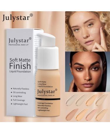 Julystar Makeup Moisturizer Repair Foundation Waterproof Long Lasting Concealer Liquid Foundation Beauty Makeup (06#) - Buy Online on GoSupps.com