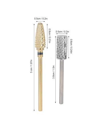 Agate 2-Piece Tungsten Steel Nail Drill Set - 2.35mm Shaft for Polishing & Dead Skin Removal | Premium Quality Nail Tools - Buy Online on GoSupps.com