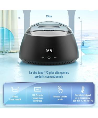 CITHOT Waxing Wax Heater 500 ml Waxing Kit with Digital LED Display Touch Buttons Suitable for Waxing Arms Legs and Armpits - Buy Online on GoSupps.com