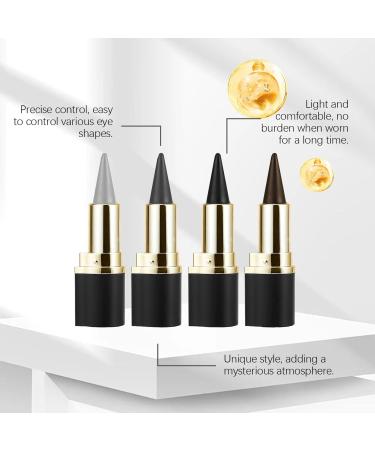 Matte Quick Drying Eyeliner 2024 Newest 2 Pack Smudge-Proof Black Eyeliner Pen Gel Waterproof Eye Shadow for Everyday Long Lasting Eye Make up (Silver) - Buy Online on GoSupps.com