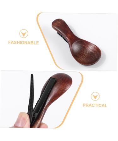DRESSOOS Spoon Hairpin Alligator Hair Clip Spoon Hair Clip Wood Hair Clips Wood Barrettes for Women Fancy Barrettes for Women's Hair Clips for Hair Wooden Hair Clips Hair Clips for Styling - Buy Online on GoSupps.com