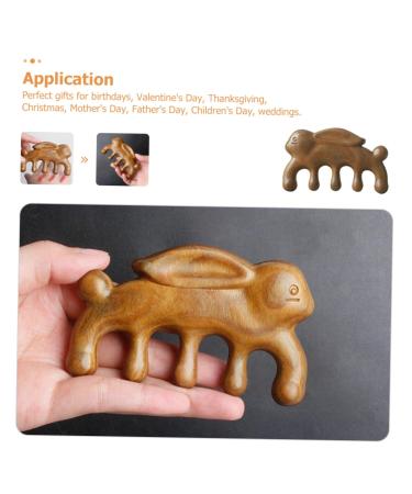 Beaupretty Green Sandalwood Massage Comb - 5-Stage Scalp Gua Sha & Scratching Tool for Ultimate Relaxation - Buy Online on GoSupps.com