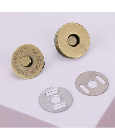20 Set Magnetic Snaps  Purse Magnetic Bag Fastener Clasp Magnetic Button Replacement Kit for Sewing  DIY Craft  Purses  Bags  Clothes  Leather (Bronze 18MM) - Buy Online on GoSupps.com