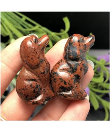 Buy SDWGLD Natural Obsidian Healing Aura Crystal Dog Ornament - Cute Furniture D cor (2 Pieces) - International Shipping Available - Buy Online on GoSupps.com