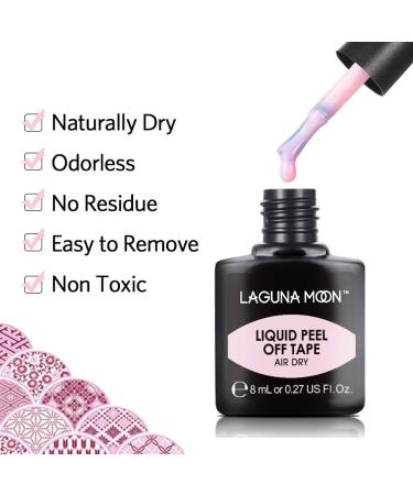 Lagunamoon Liquid Latex Peel Off Tape Skin Protector for Nail Art Cuticle Guard Polish Barrier Pink - Buy Online on GoSupps.com