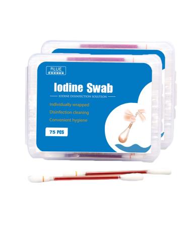 100 +50 pcs Iodine Cotton Medicated Swabs Medical Stick Clean Wounds Care for Nasal Treat Ear