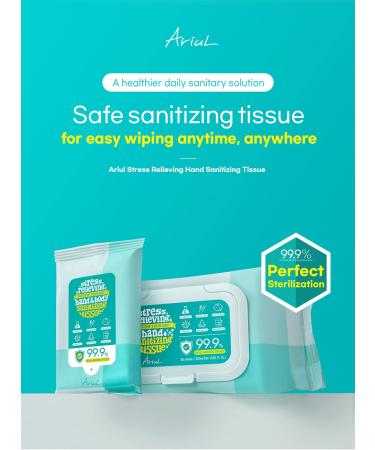 Ariul 80 Count Hand Sanitizing Wipes, Alcohol-Free, Moisturizing, Clinically Tested - Pack of 3 (240 Sheets) - Travel Size - Buy Online on GoSupps.com