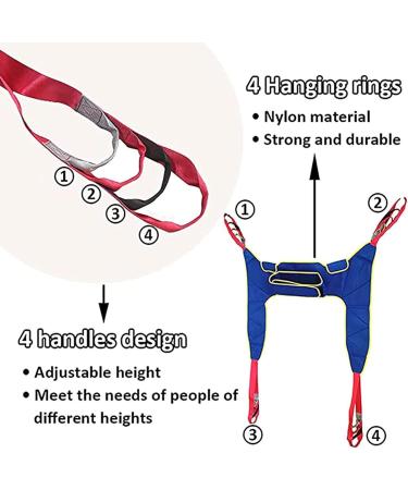 Patient Lift Sling with Opening U Shape Divided Leg Sling Lifting Aid Straps for Safe and Easy Patient Transfer Bed Positioning and Bathing Assist Aids Hoyer Sling - Buy Online on GoSupps.com