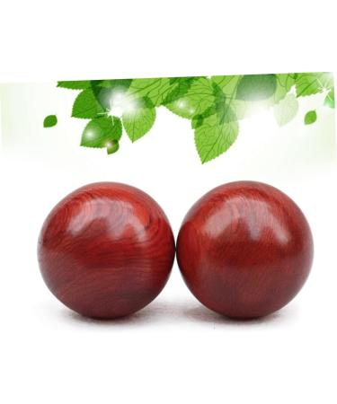 Fomiyes Wooden Baoding Balls - 6 PTH Rolling Health Massage Balls for Hand Exercise | Red Rose Wood Fitness Tool - Buy Online on GoSupps.com