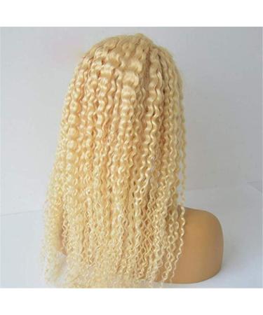 Blonde 13x4 Lace Front Wig Curly Transparent Brazilian Remy Real Hair for Black Women | 150% Density | 24 Inches - Buy Online on GoSupps.com