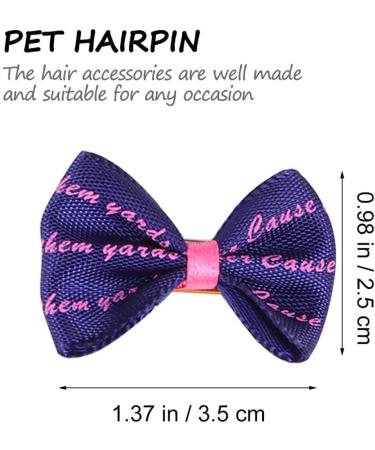 Buy Balacoo 10-Piece Animal Hair Loops with Crocodile Terminals - Bowknot Hair Clips for Small Dogs Cats and Kittens | Pet Hair Care Accessories in Random Colors - Buy Online on GoSupps.com