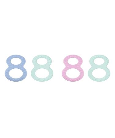 NUK Teething Ring Set - 2 Multi-Coloured Rings with Varied Surfaces for 0+ Months - Perfect for Soothing Baby's Gums - Buy Online on GoSupps.com