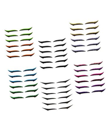 Balacoo Eyeliner Decal 6pcs Eyeliner Double Eyelid Stickers Beauty Supply Eye Line Strip Flash Beauty Products Eyeliner Sticker 1 count (Pack of 1) Assorted Color
