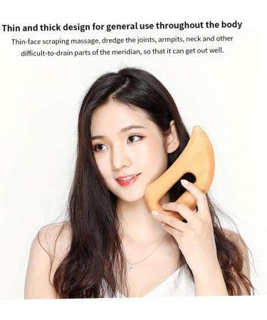 Buy Wooden Body Massage Tool - Lymphatic Drainage Gua Sha Paddle for Pain Relief | Handheld Scraping Massager for Full Body - Buy Online on GoSupps.com