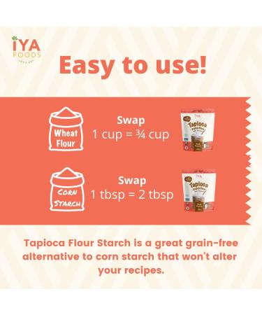 Iya Foods Tapioca Flour Starch 5 lbs. Bag - Gluten-Free, Non-GMO, Kosher | 100% Cassava Yuca Root | 5 Pound Pack - Buy Online on GoSupps.com