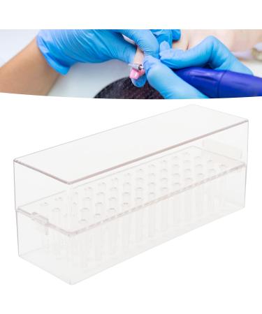 48 Holes Acrylic Nail Dill Bit Holder Organizer Drill Bits Stainless Steel Nail Art Tools Display Storage Box Transparent Nail Bit for Manicure Drill Bits - Buy Online on GoSupps.com