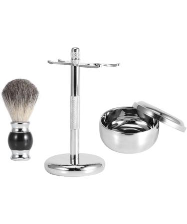 SUPYINI Professional Men's Shaving Tool Kit - Stand Faux Hair Brush Alloy Soap Mug & Bowl for Ultimate Grooming - Buy Online on GoSupps.com