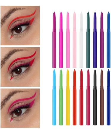 Generic Eyeliner Pencil 18 Colors Eye Liner Set Makeup Pen Intense And Smooth-Gliding Outer Eye Pencil Intense Colour Long Lasting Eyeliner For Women 18 pcs - Buy Online on GoSupps.com