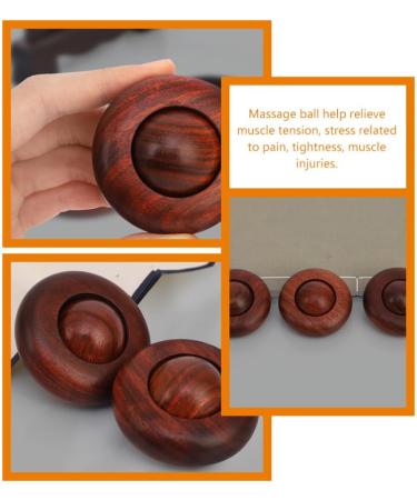 Healvian Hand Massager | Thai Massage Roller Ball for Deep Tissue Relief | Wooden Muscle Massage Device for Shoulders Neck Arms & Feet - Buy Online on GoSupps.com