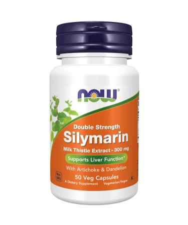 Now Foods Double Strength Silymarin 300 mg 50 Veg Capsules - Buy Online on GoSupps.com