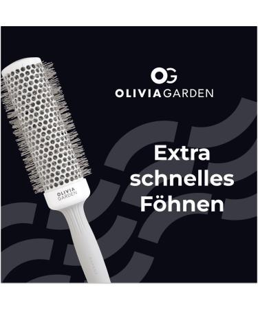 Olivia Garden Expert Blowout Speed Hairbrush - 45 White & Grey - Ideal for Fast Flawless Styling | International Shipping Available - Buy Online on GoSupps.com