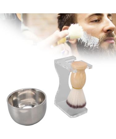 Shanrya Shaving Brush Bubble Bowl Kit - Men's Stainless Steel Shaving Brush Set with Soft Bristles for Ultimate Comfort | International Shipping Available - Buy Online on GoSupps.com