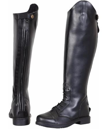 TuffRider Kids Starter Back Zip Field Boots - Synthetic Leather - 2 Regular Wide - Black - Buy Online on GoSupps.com