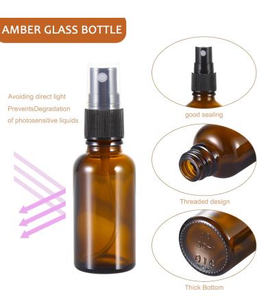 ALIFEIA 30ml Amber Glass Spray Bottles Small Empty Fine Mist Refillable Travel Spray Bottle for Cleaning Perfume Aromatherapy Cosmetic Sprays Hair Essential Oils with Fine Mist Dispenser(3 Pack) Amber 3 Pack 30ml - Buy Online on GoSupps.com
