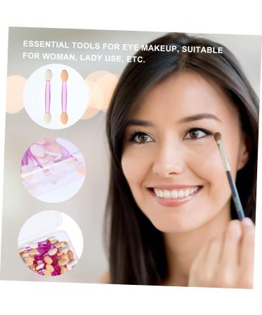 NULYLU 100pcs Double Ended Eyeshadow Brush Makeup Sponge Dual Ended Makeup Brush Eye Shadow Sponge Plastic - Buy Online on GoSupps.com