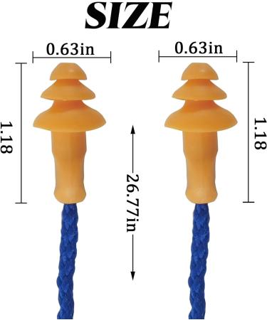 GXXMEI 100 Pairs Reusable Silicone Ear Plugs with String - Noise Cancelling Ear Protection for Sleep & Hearing Safety - International Shipping Available - Buy Online on GoSupps.com