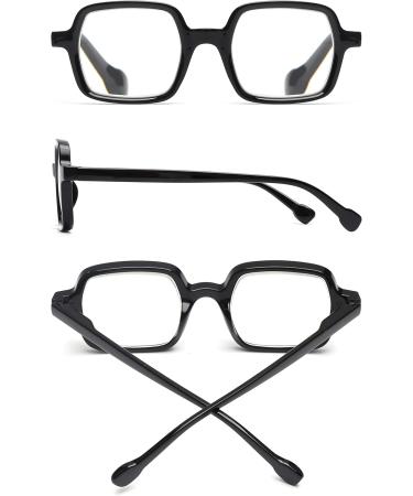 JM 4 Pack Square Reading Glasses - Blue Light Blocking Computer Readers for Men & Women - Mixed Colors Spring Hinge 1.25x - Buy Online on GoSupps.com