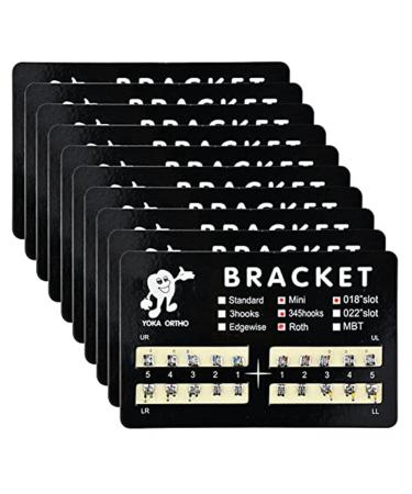 QWAMBVZE 10pcs Model Metal Brackets Brackets 018 Slot 345 Hook Tooth Gem Kit Brackets Braces