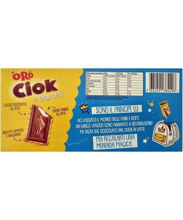  Italian Gourmet E.R. Oro Ciok Cuore al Latte Set of 3 Biscuits with Milk Chocolate Bar Filled with Milk Cream 120 g Each Pack Contains 6 Snacks of 20 g + Polpa di Pomodoro Italian Gourmet Polpa di Pomodoro 400 g - Buy Online on GoSupps.com