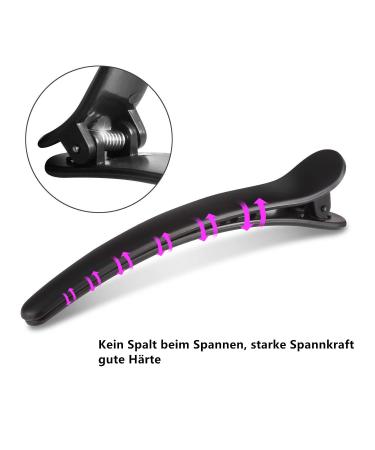 VOARGE 12 Pieces Hair Clips for Hairdressing | Quality Sectioning Clips for Ladies | Durable Plastic 12 cm Hairdresser Supplies - Buy Online on GoSupps.com